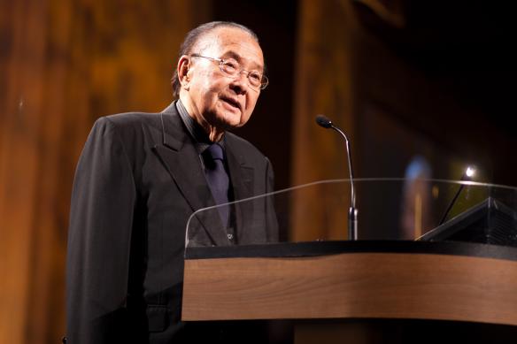 Senator Daniel K. Inouye at the 2011 Gala Dinner. Photo by Tracy Kumono